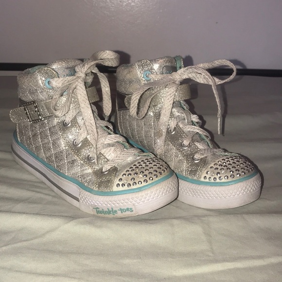 Skechers Other - Skechers Twinkle Toes High Tops Big Girls Size 2